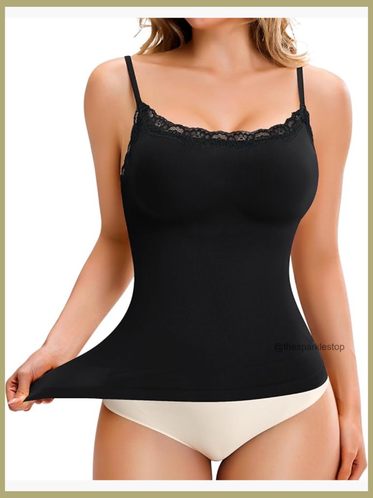 Compression Tank Top Tummy Control Shapewear Seamless Lace Cami Camisole